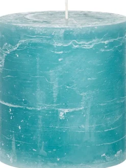 Spaas Stumpenkerze Rustic blau D 13,2 cm H 15 cm