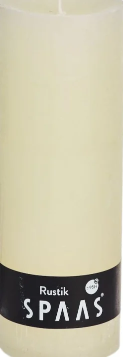 Spaas Stumpenkerze Rustic elfenbein D 6,8 cm H 19 cm