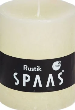Spaas Stumpenkerze Rustic elfenbein D 7 cm H 8 cm