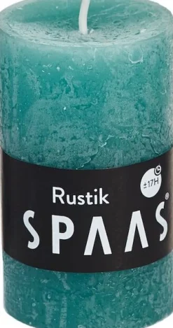 Spaas Stumpenkerze Rustic türkis D 4,8 cm H 8 cm