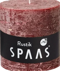 Spaas Stumpenkerze Rustic weinrot D 10 cm H 10 cm