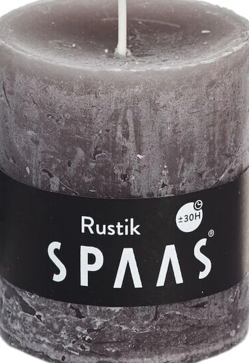 Spaas Stumpenkerze Rustic taupe D 7 cm H 8 cm