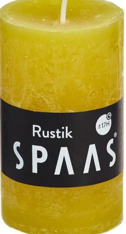 Spaas Stumpenkerze Rustic gelb D 4,8 cm H 8 cm