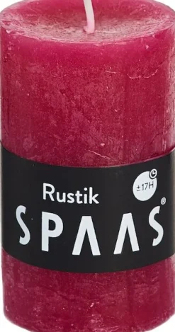 Spaas Stumpenkerze Rustic rot D 4,8 cm H 8 cm