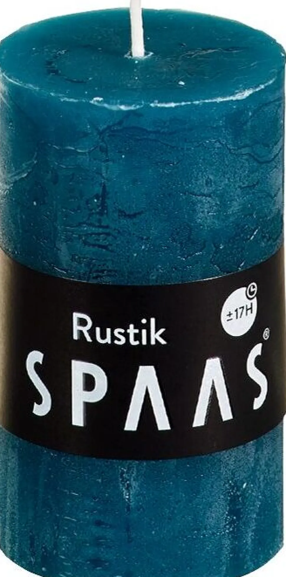 Spaas Stumpenkerze Rustic blau-grün D 4,8 cm H 8 cm
