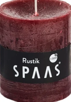 Spaas Stumpenkerze Rustic weinrot D 7 cm H 8 cm
