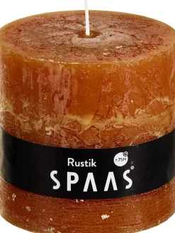 Spaas Stumpenkerze Rustic zimtbraun D 10 cm H 10 cm