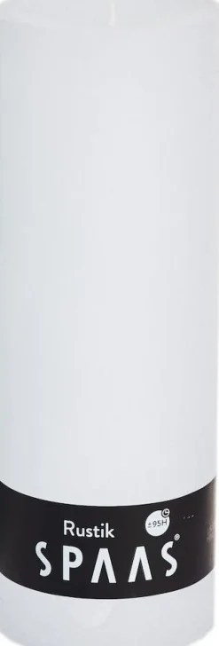 Spaas Stumpenkerze Rustic weiß D 6,8 cm H 19 cm