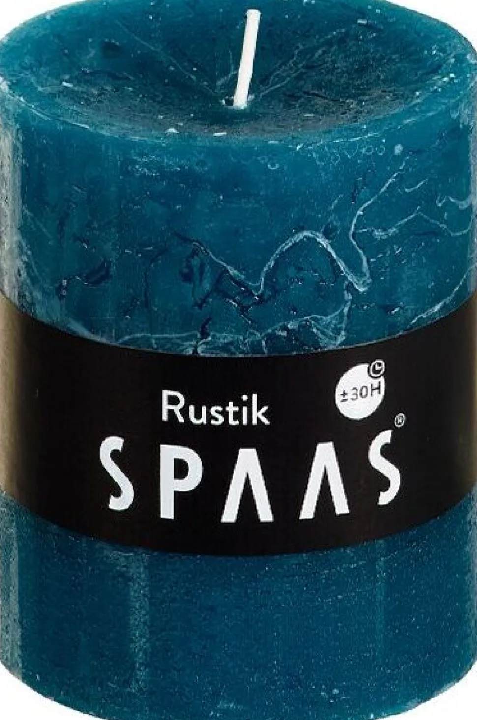 Spaas Stumpenkerze Rustic blau-grün D 7 cm H 8 cm