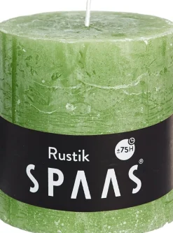 Spaas Stumpenkerze Rustic hellgrün D 10 cm H 10 cm