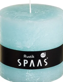 Spaas Stumpenkerze Rustic blau D 10 cm H 10 cm