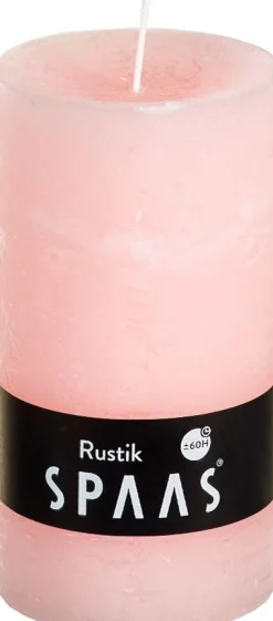 Spaas Stumpenkerze Rustic rosa D 7 cm H 13 cm