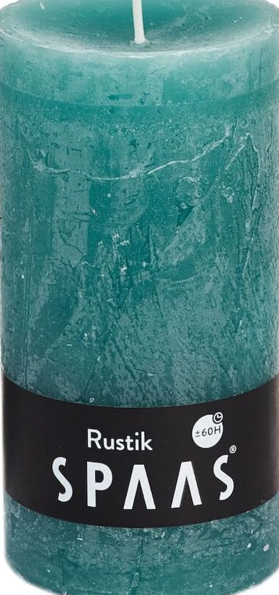 Spaas Stumpenkerze Rustic türkis D 7 cm H 13 cm