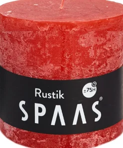 Spaas Stumpenkerze Rustic rot D 10 cm H 10 cm