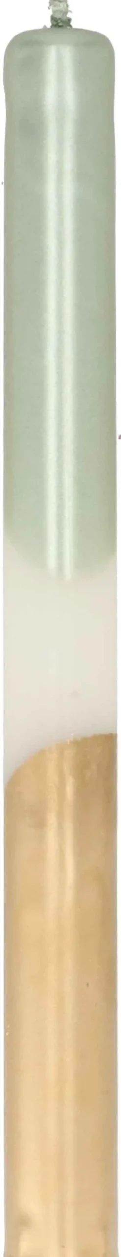 Stabkerze Duo Dip Dinner mint / gold 10 Std. D 2 H 25 cm