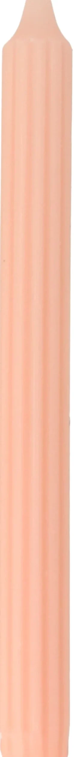 Stabkerze Ribbed hellrosa 7 Std. D 2,2 H 24 cm