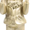 Stoobz Design Gartenzwerg Peace gold 11 x 13 x 31 cm