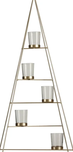 Teelichthalter Baum gold 31 x 12 x 68 cm