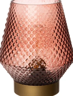 Tischleuchte bordeaux D 12 H 17 cm