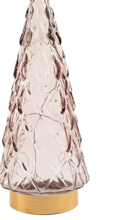 Tischleuchte Weihnachtsbaum rosa mit 10 LEDs warmweiß D 10,5 H 24,5 cm