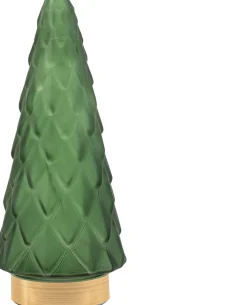 Tischleuchte Weihnachtsbaum grün mit 10 LEDs warmweiß D 10,5 H 24,5 cm