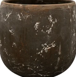 TS Blumentopf Amber D 22 cm H 22 cm schwarz / braun