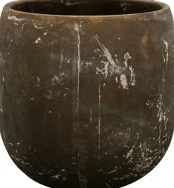 TS Blumentopf Amber D 20 cm H 19 cm schwarz / braun