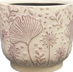 TS Blumentopf Emilia creme / rosa D 17 H 14 cm