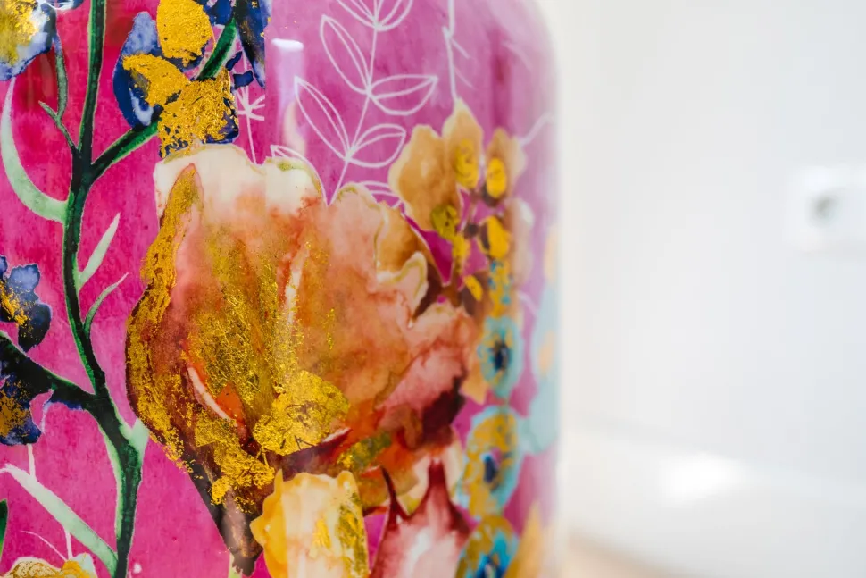 TS Blumentopf Fiesta rosa D 21 H 24 cm