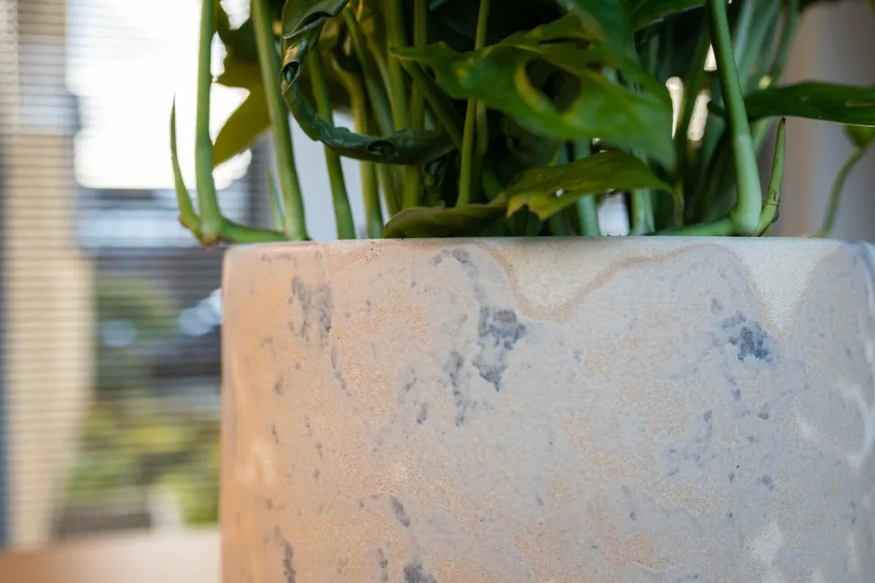 TS Blumentopf Linn creme D 15 H 15 cm