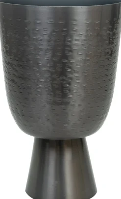 TS Blumentopf mit Fuß Lauren grau D 18 H 28 cm