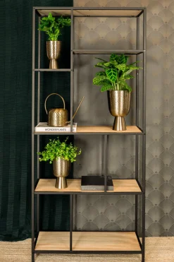 TS Blumentopf mit Fuß Lauren gold D 12 H 19 cm