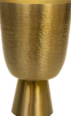 TS Blumentopf mit Fuß Lauren gold D 18 H 28 cm