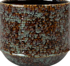 TS Blumentopf Noud braun / mint D 17 H 15 cm