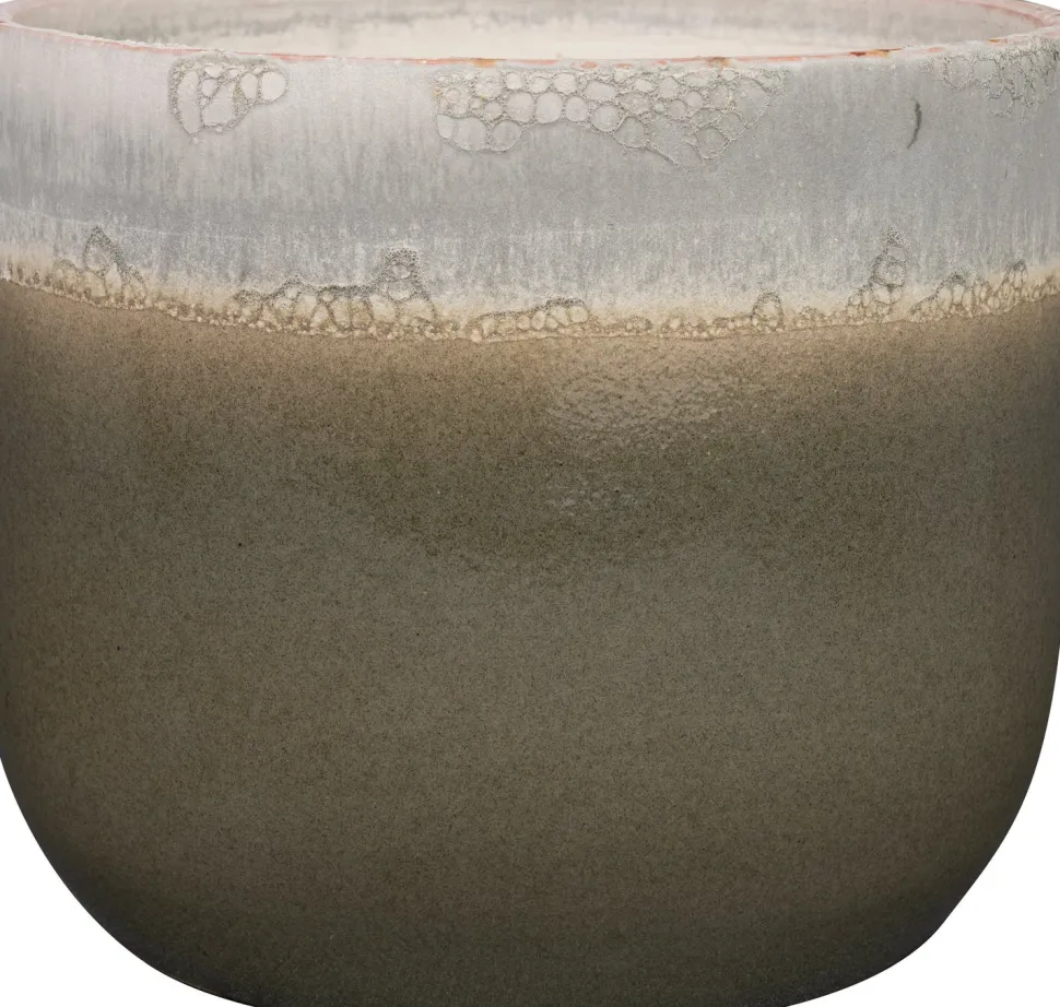 TS Blumentopf Tara grün / grau D 23 H 20 cm