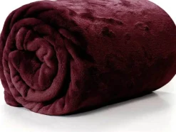 Unique Living Decke Enzo dunkelrot 130 x 180 cm