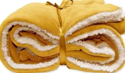 Unique Living Decke Lars hellbraun 150 x 150 cm