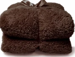 Unique Living Decke Teddy dunkelbraun 150 x 200 cm