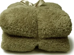 Unique Living Decke Teddy grün 150 x 200 cm