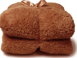 Unique Living Decke Teddy braun 150 x 200 cm