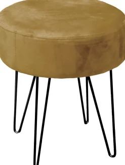 Unique Living Hocker Davy beige D 40 H 35 cm