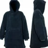 Unique Living Hoodie Deckenpulli mit Kapuze Teddy blau onesize