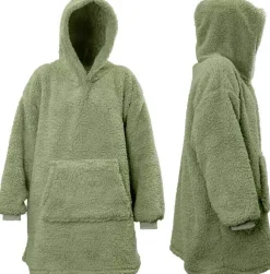 Unique Living Hoodie Teddy grün oversized Einheitsgröße