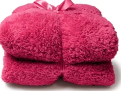 Unique Living Plaid Teddy fuchsia 150 x 200 cm