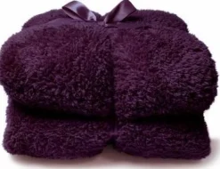 Unique Living Plaid Teddy lila 150 x 200 cm