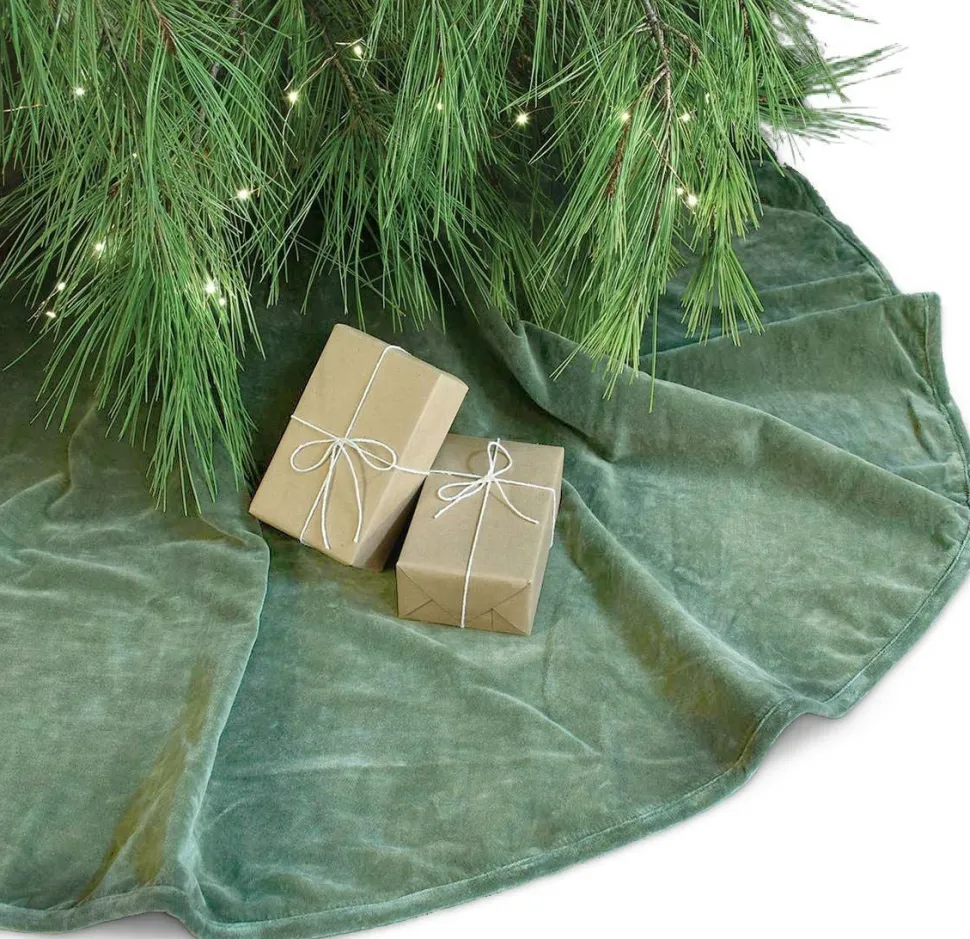 Unique living Weihnachtsbaumdecke Kelsey grün D 120 cm