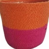 Van der Leeden Pflanzkorb Bodi rosa / orange D 22 H 18 cm
