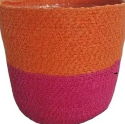 Van der Leeden Pflanzkorb Bodi rosa / orange D 22 H 18 cm