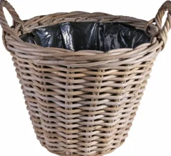 Van der Leeden Pflanzkorb hoch mit Henkeln D 25 cm H 19 cm