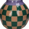 Vase Artistic Strikes orange / grün D 22 H 22 cm
